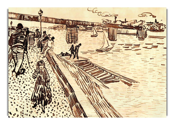 Die Eisenbrücke bei Trinquetaille an der Rhône von Van Gogh