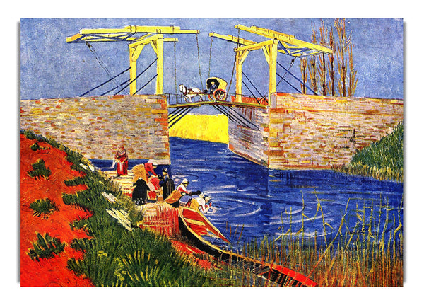 Van Gogh: Die Brücke von Langlois in Arles mit Frauen beim Waschen