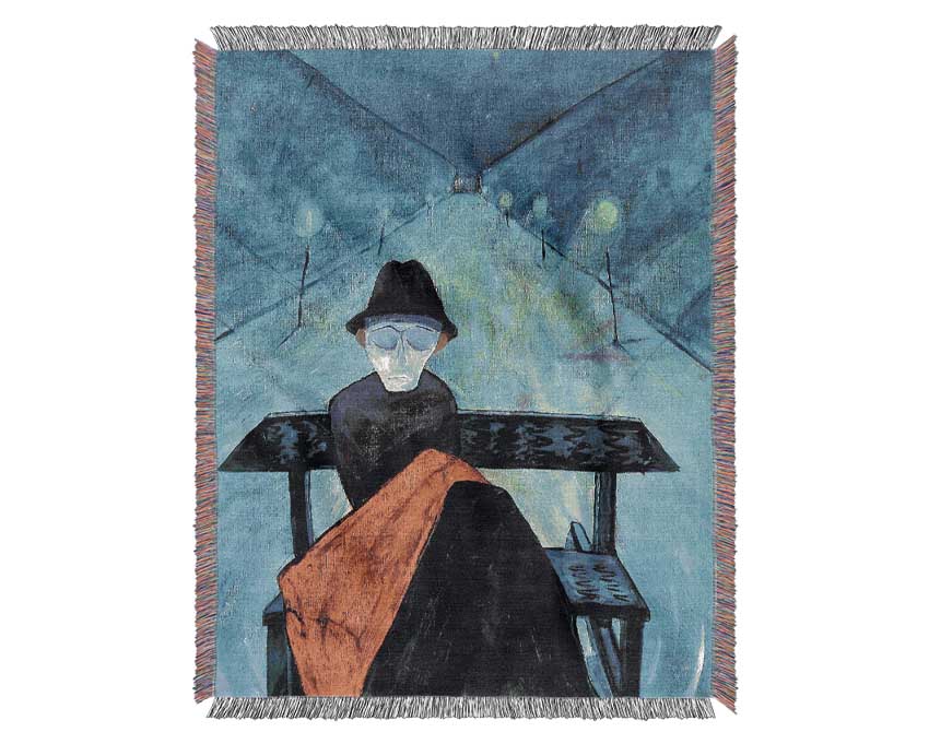 Walter Gramatte The Man In The Carriage 2 Woven Blanket