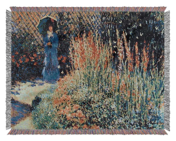 Van Gogh The Peasant Wifes Garden Woven Blanket