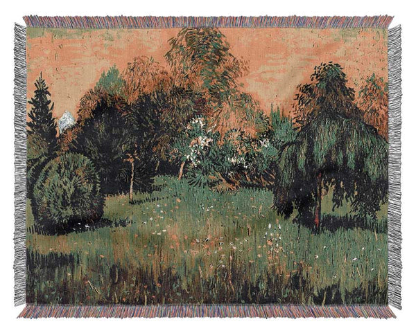 Van Gogh The Poets Garden Woven Blanket