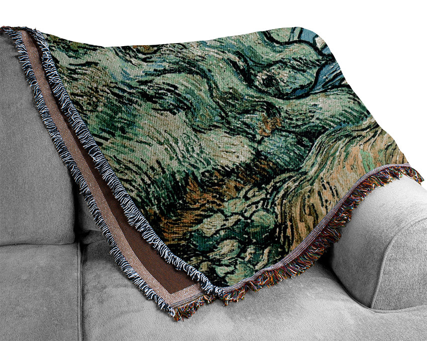 Van Gogh The Ravine Woven Blanket