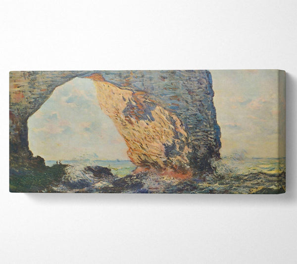 Monet Die Felsklippen von Etretat La Porte Man 1
