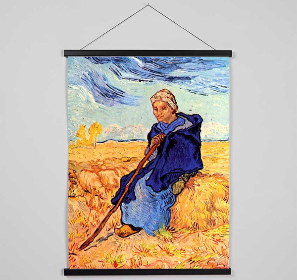 Van Gogh The Shepherdess Hanging Poster - Wallart-Direct UK