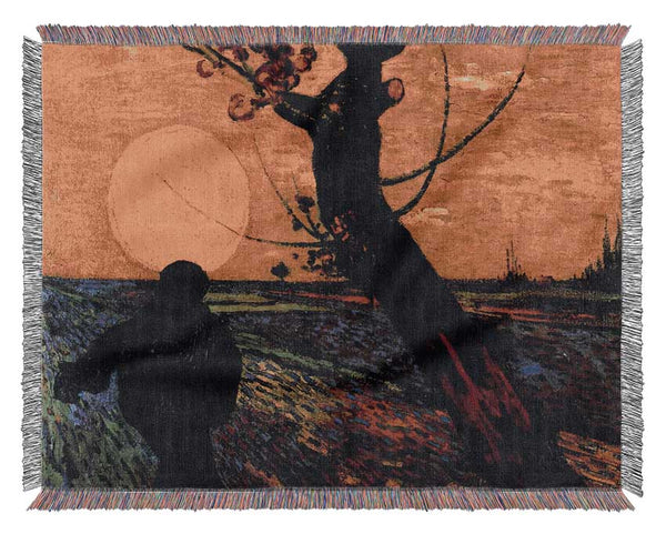 Van Gogh The Sower 2 Woven Blanket