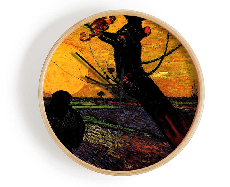 Van Gogh The Sower 2 Clock - Wallart-Direct UK