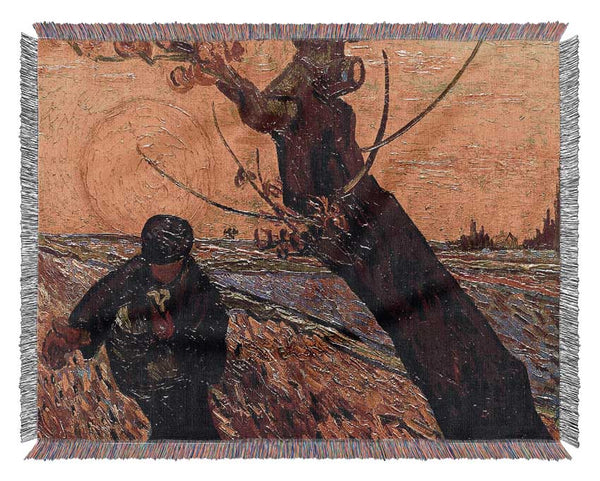 Van Gogh The Sower Woven Blanket