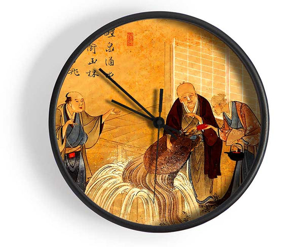 Hokusai The Thousand Years Turtle Clock - Wallart-Direct UK