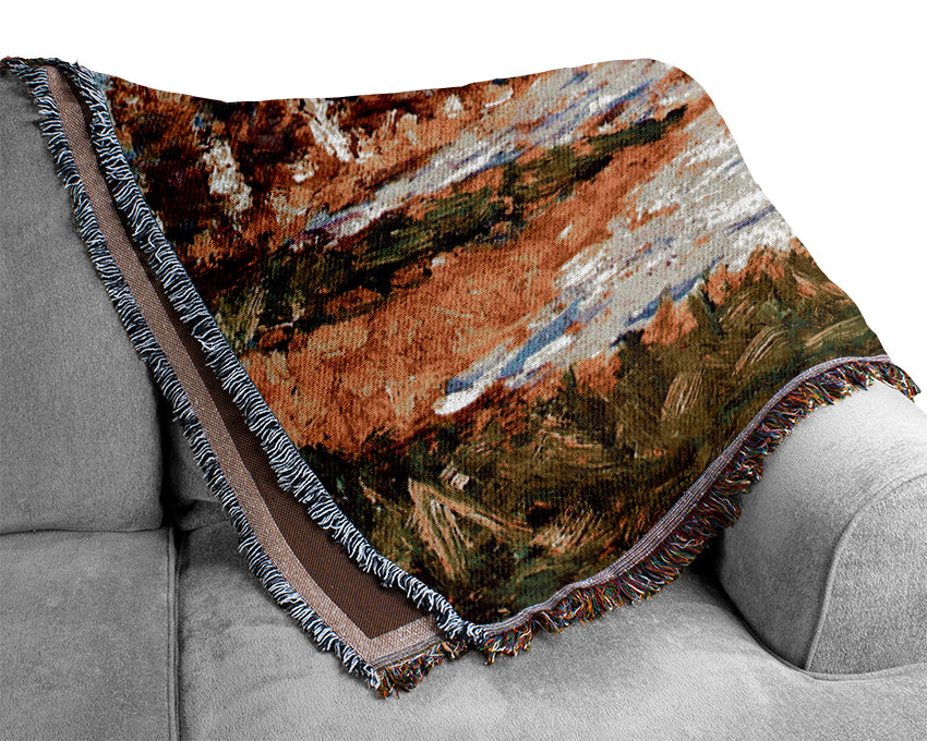 Seurat The Two Banks Woven Blanket