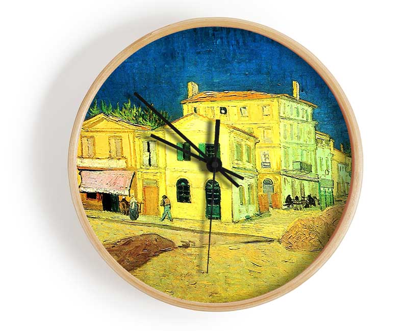 Van Gogh The Yellow House Vincents House Clock - Wallart-Direct UK