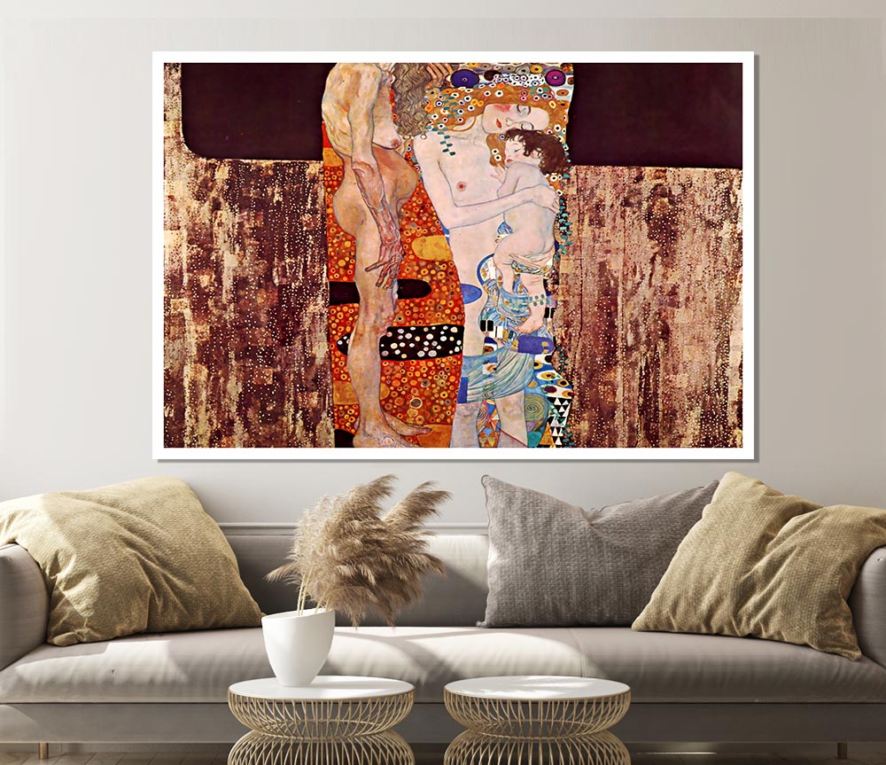Klimt Three Ages Of A Woman Print Poster Wall Art