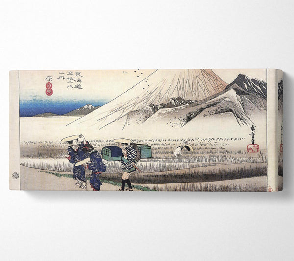 Hiroshige Travellers Passing Mount Fuji