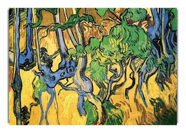 Tree Roots And Trunks By Van Gogh