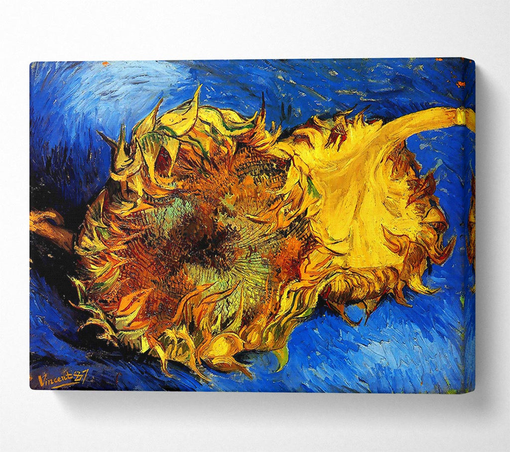 Picture of Van Gogh Two Cut Sunflowers 3 Canvas Print Wall Art