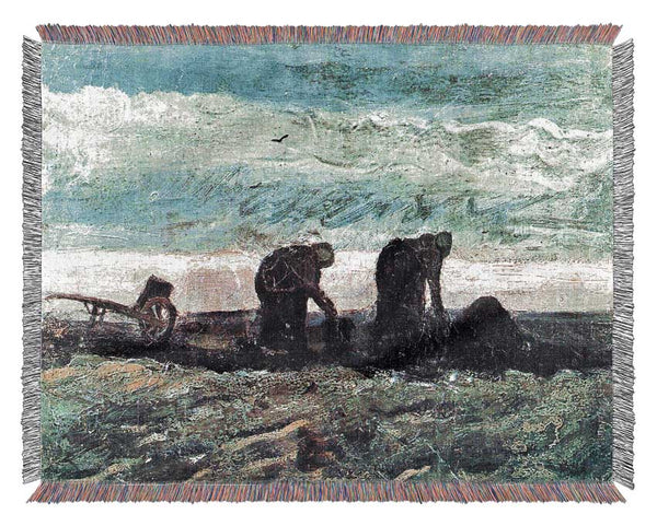 Van Gogh Two Farmers Woven Blanket