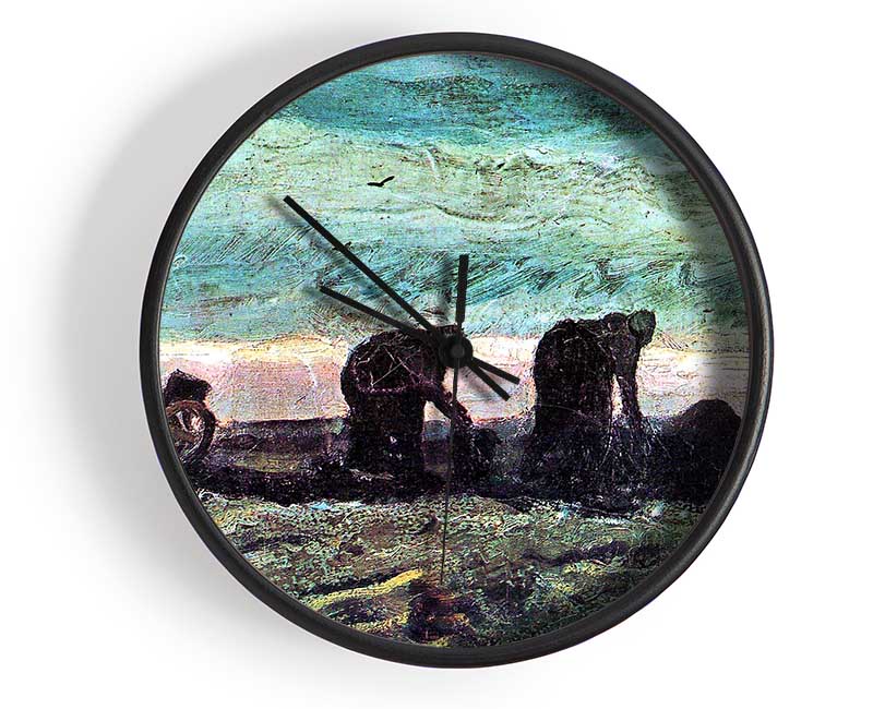 Van Gogh Two Farmers Clock - Wallart-Direct UK