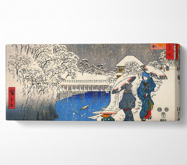 Hiroshige Two Ladies Conversing In The Snow