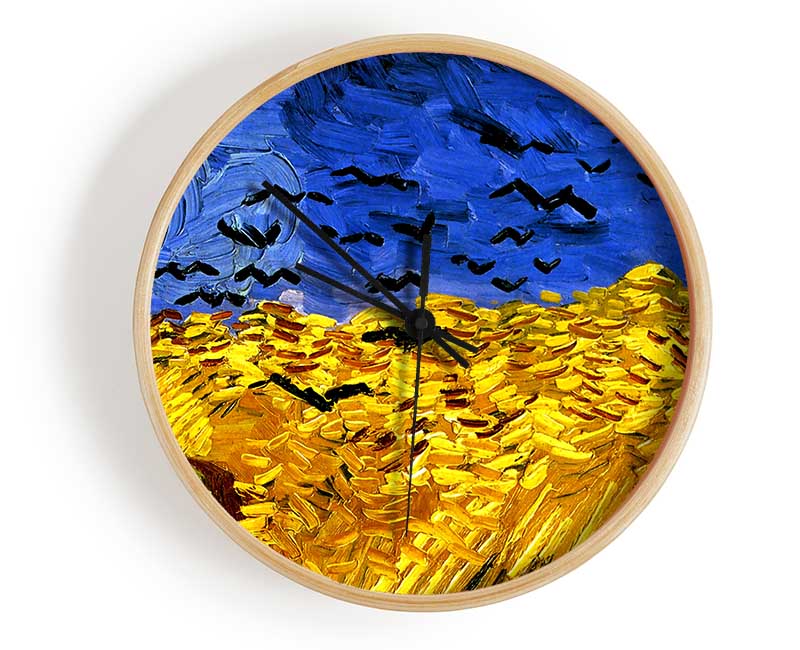 Van Gogh Wheat Field With Crows 02 Clock - Wallart-Direct UK