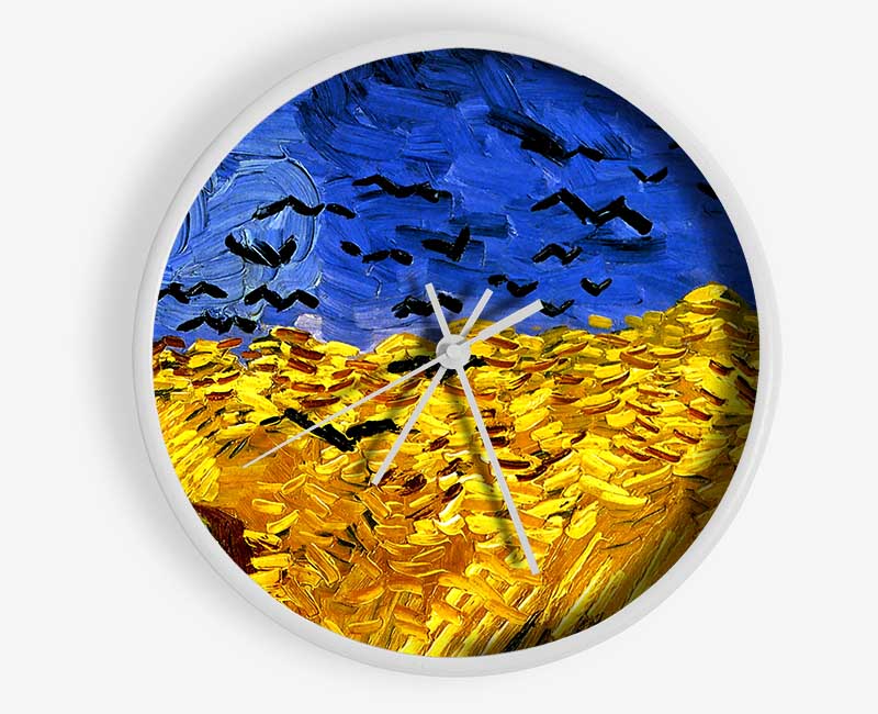 Van Gogh Wheat Field With Crows 02 Clock - Wallart-Direct UK