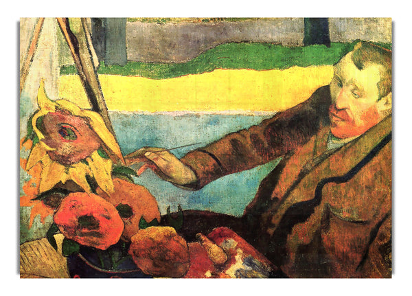 Van Gogh Painting Sunflowers By Gauguin
