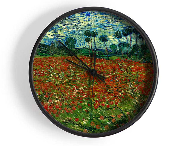 Van Gogh Poppy Field Clock - Wallart-Direct UK