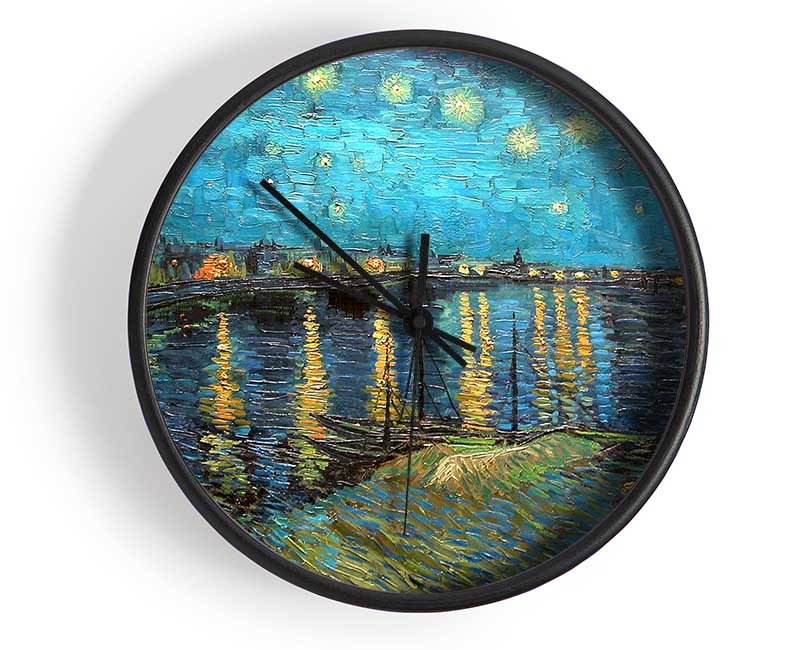 Van Gogh Starry Night Over The Rhone Clock - Wallart-Direct UK