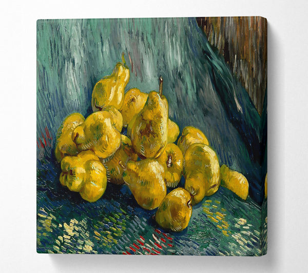 A Square Canvas Print Showing Van Gogh Still Life With Quinces Square Wall Art