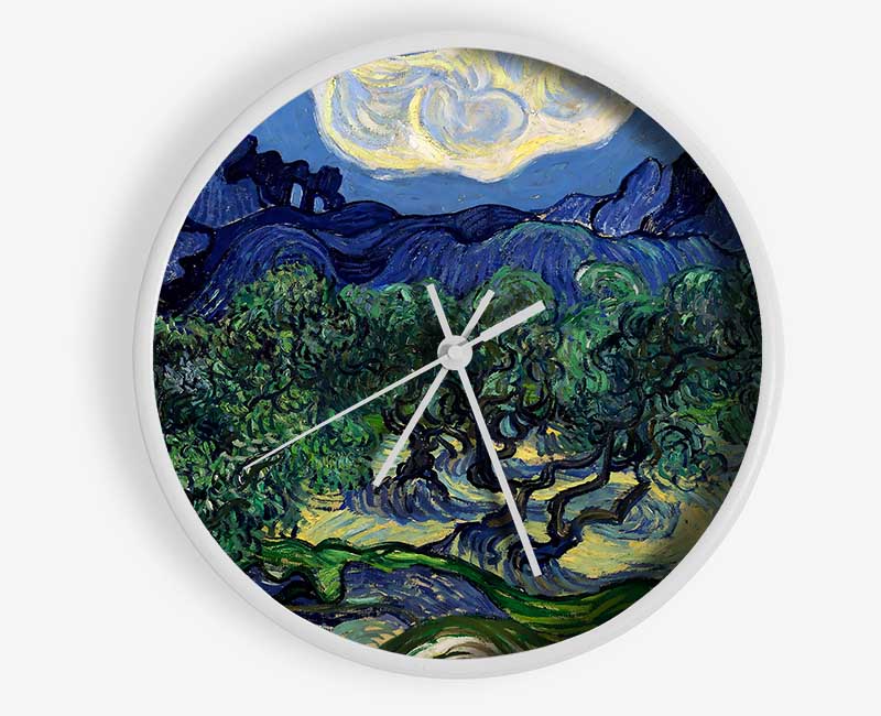 Van Gogh The Olive Trees Clock - Wallart-Direct UK
