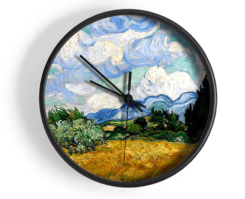Van Gogh Wheat Field With Cypresses Clock - Wallart-Direct UK