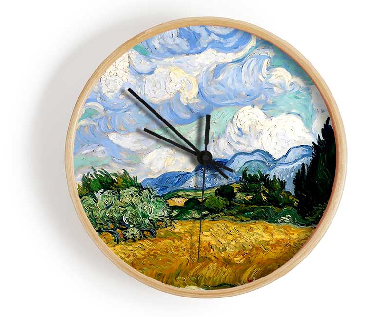 Van Gogh Wheat Field With Cypresses Clock - Wallart-Direct UK