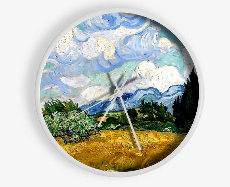 Van Gogh Wheat Field With Cypresses Clock - Wallart-Direct UK