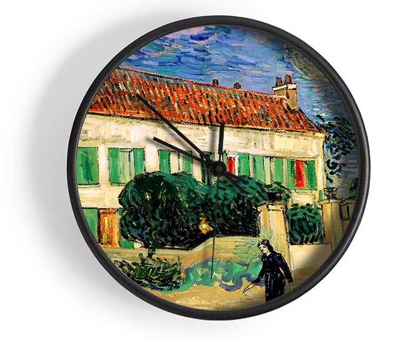 Van Gogh White House At Night Clock - Wallart-Direct UK