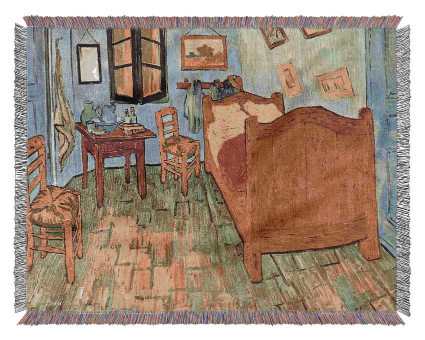 Van Goghs Bedroom By Van Gogh Woven Blanket