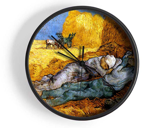 Van Gogh Hay Bail Clock - Wallart-Direct UK