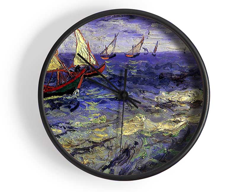 Van Gogh Ship n Boats Clock - Wallart-Direct UK