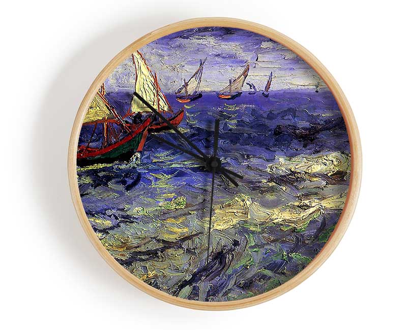 Van Gogh Ship n Boats Clock - Wallart-Direct UK