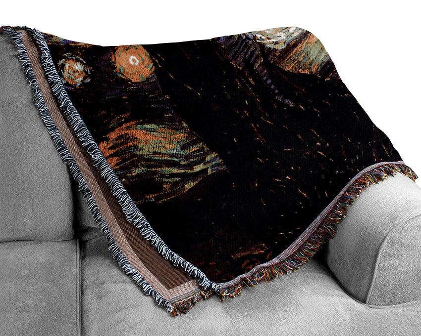 Vincent Van Gogh Starry Night Woven Blanket