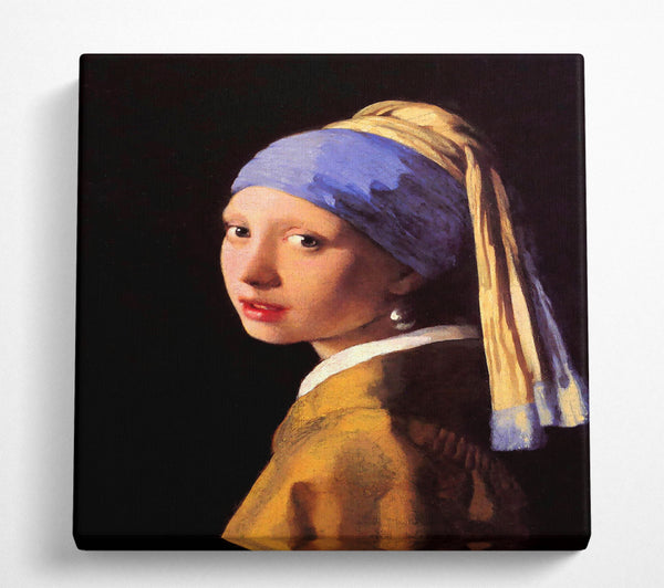 A Square Canvas Print Showing Vermeer The Girl With The Pearl Earring Square Wall Art