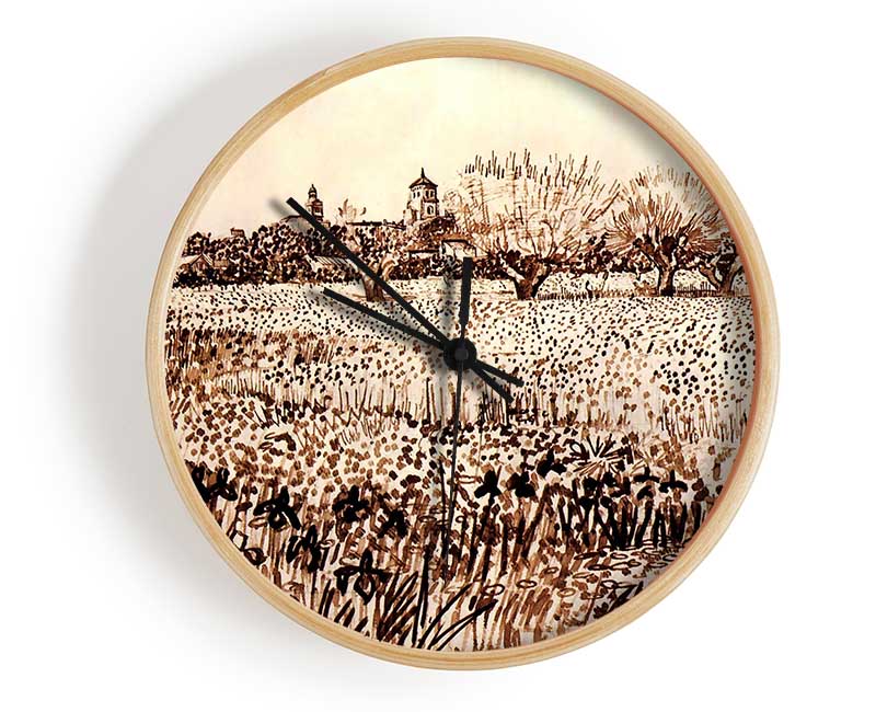 Vincent Van Gogh View Of Arles Clock - Wallart-Direct UK