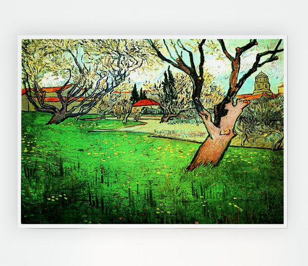 Vincent Van Gogh View Of Arles With Flowering Tree Print Poster Wall Art