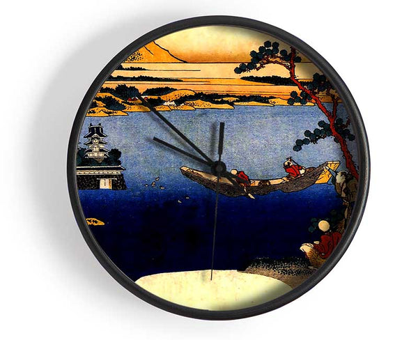 Hokusai View Of Lake Suwa Clock - Wallart-Direct UK