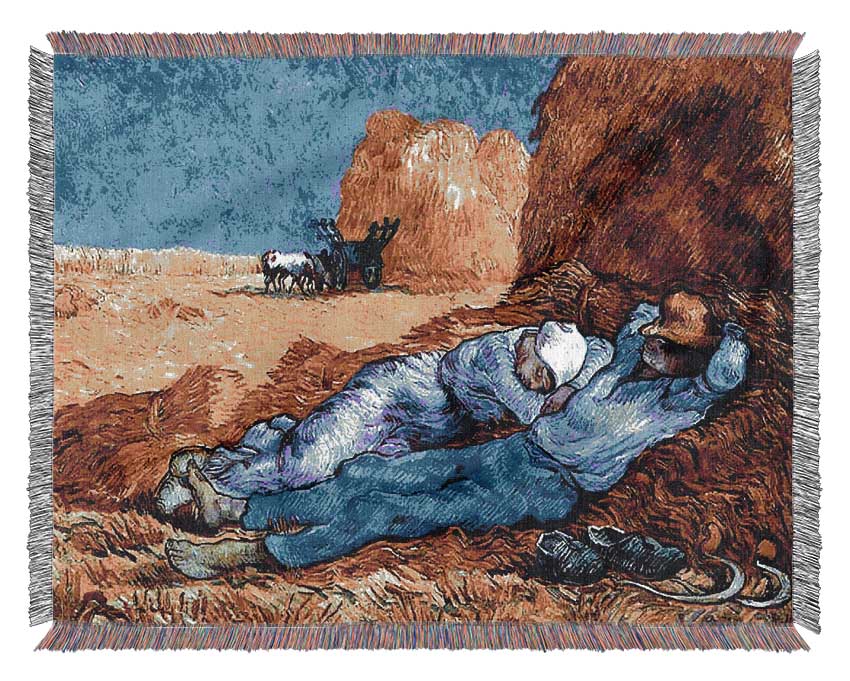 Vincent Van Gogh Time Of Work Woven Blanket