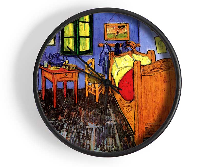 Vincents Bedroom In Arles By Van Gogh 6 Clock - Wallart-Direct UK