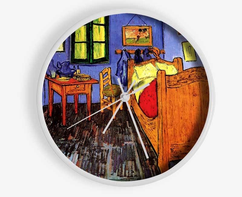 Vincents Bedroom In Arles By Van Gogh 6 Clock - Wallart-Direct UK