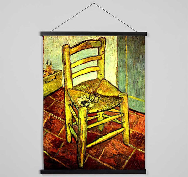 Vincent Van Gogh Vincents Chair With Pipe Hanging Poster - Wallart-Direct UK