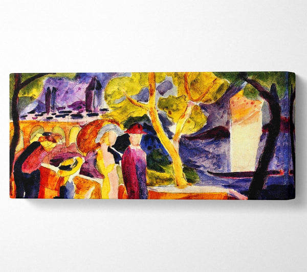 August Macke beim Spaziergang am See