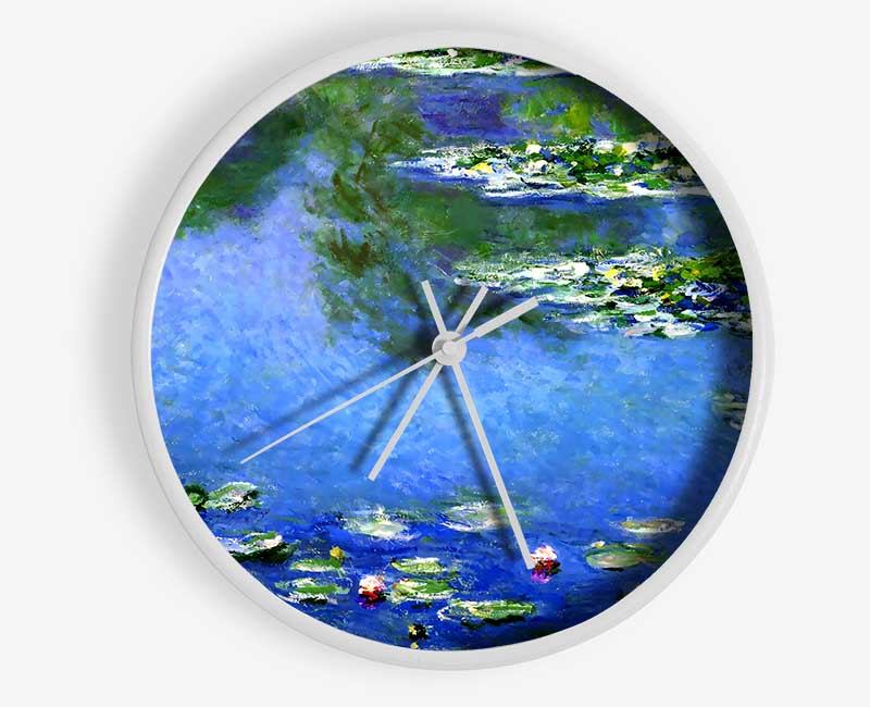 Monet Water Lilies In Monets Garden Clock - Wallart-Direct UK