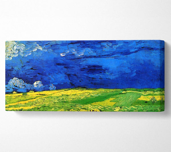 Van Gogh Wheat Field Under Clouded Sky