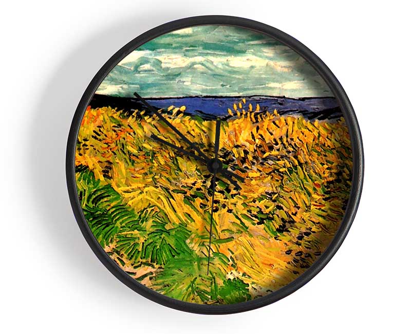 Van Gogh Wheat Field With Cornflowers Clock - Wallart-Direct UK