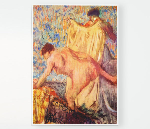 Degas Withdrawing From The Bathtub Print Poster Wall Art